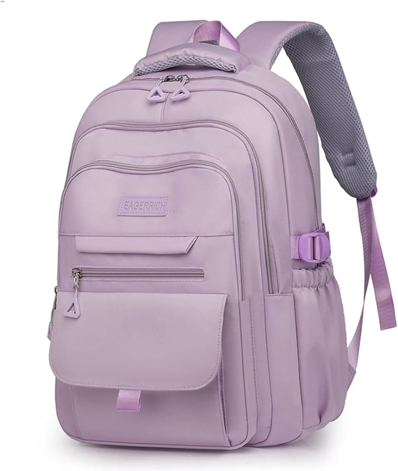 School Cute Aesthetic Backpack Girls Backpack for Students Kids Teen Girls Large Capacity Bookbags College Backpack Laptop Lightweight Bookbag Casual Travel Daypacks School Bag（Purple）