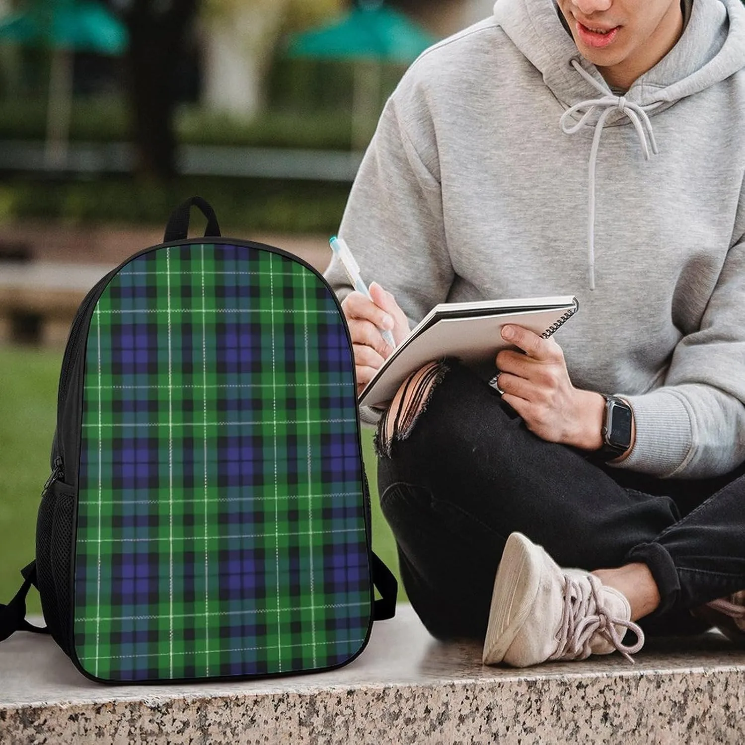 Scottish Clan Graham Tartan Plaid Backpack Lightweight Waterproof Backpacks Laptop Backpack for Unisex Casual Travel Daypacks Large Capacity