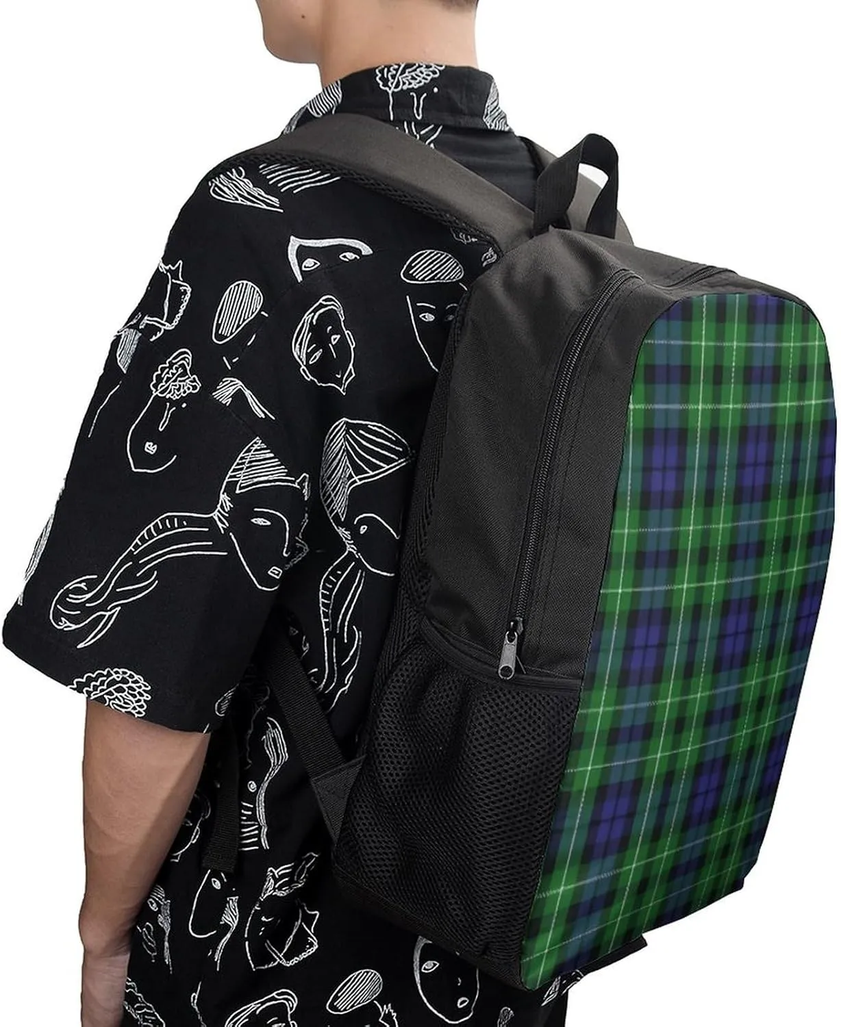 Scottish Clan Graham Tartan Plaid Backpack Lightweight Waterproof Backpacks Laptop Backpack for Unisex Casual Travel Daypacks Large Capacity