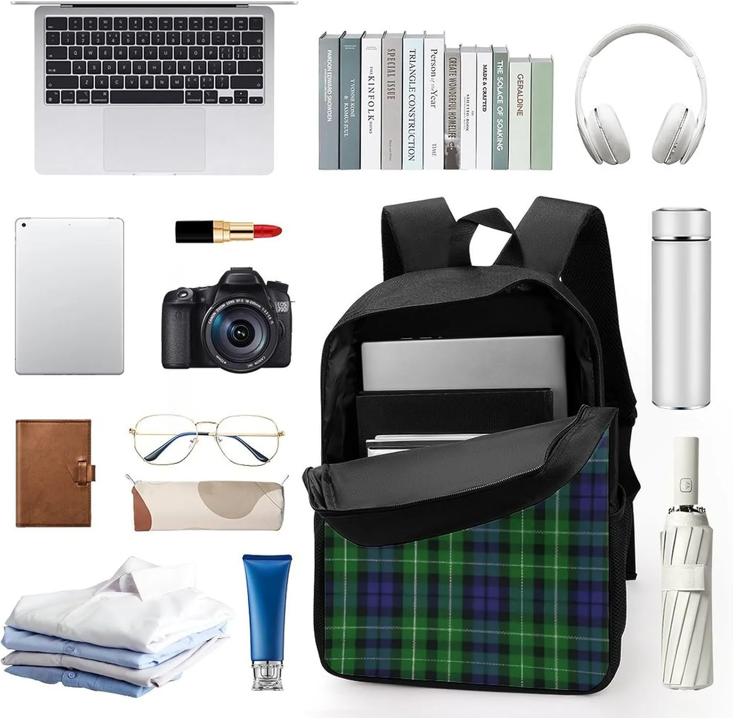 Scottish Clan Graham Tartan Plaid Backpack Lightweight Waterproof Backpacks Laptop Backpack for Unisex Casual Travel Daypacks Large Capacity