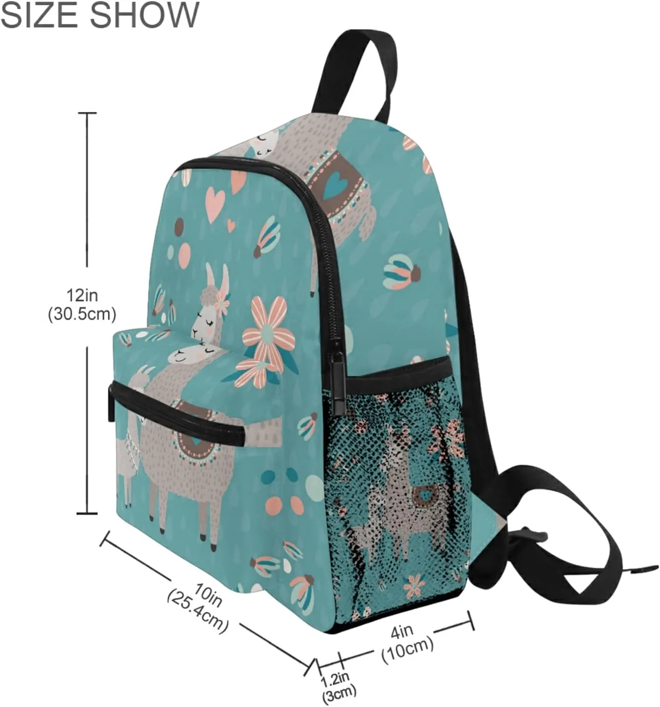 senya School College Backpack Rucksack Travel Bookbag Fashion Back Pack Purse Anti Theft Shoulder Bag Women Men (Animals Teal Mama Llama)
