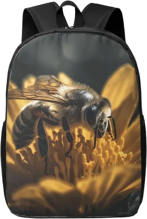 Serious Bee Backpack Waterproof Carry On Shoulder Backpacks Lightweight Travel Casual Daypacks Laptop Bag For Women Men
