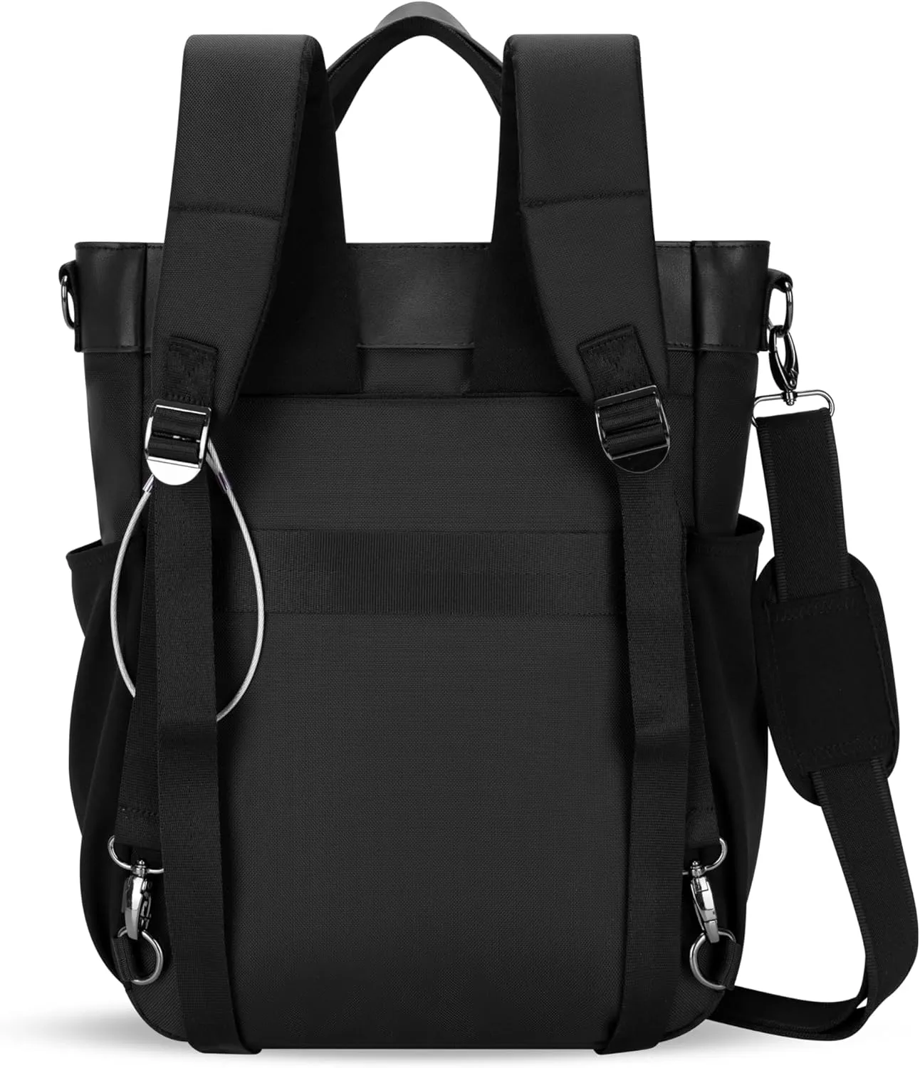 Sherpani Soleil, Anti Theft Convertible Backpack, 3 in 1 Tote Bag, Cross Body Purse, 18L Travel Backpack, Travel Gifts for Women, RFID Protection, Metal Hardware Fits 15” Laptop (Straw)