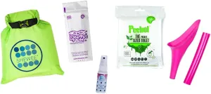 SHEWEE Flexi Travel Pack - Includes Reusable Pee Funnel, Peebol Pocket Sized Toilet, Hand Sanitiser and Dry Bag (Pink)