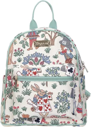 Signare Tapestry Women Backpack Rucksack Casual Daypack Design Inspired By Charles Voysey (DAPK-ALICE)