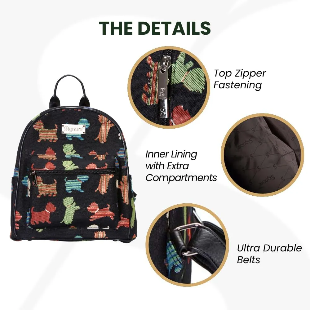 Signare Tapestry Women Backpack Rucksack Casual Daypack Puppy Dog (DAPK-PUPPY)