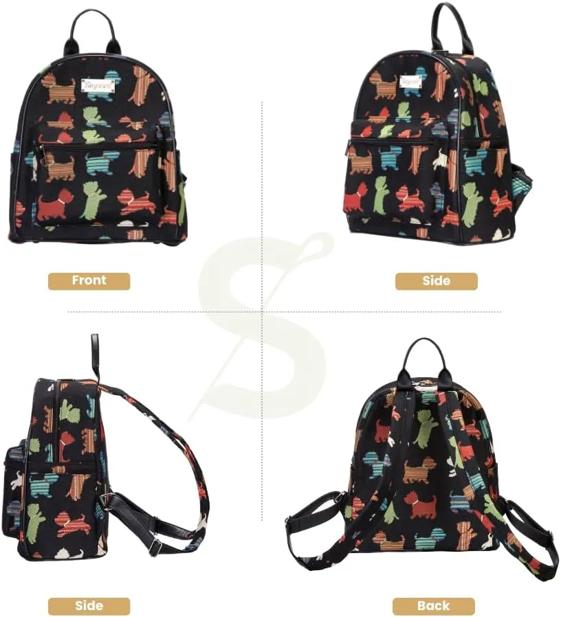 Signare Tapestry Women Backpack Rucksack Casual Daypack Puppy Dog (DAPK-PUPPY)