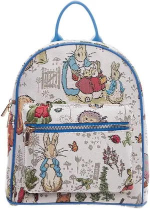 Signare Tapestry Women Backpack Rucksack Casual Daypack With Peter Rabbit Design (DAPK-BP-PETER)