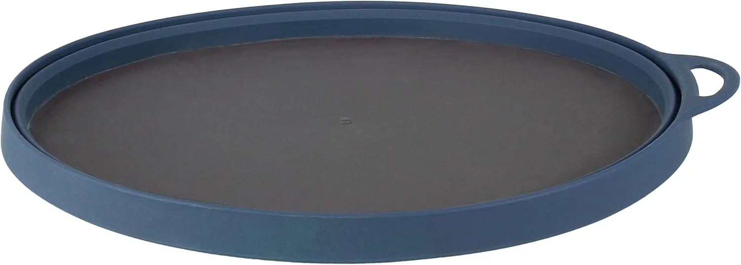 Silicon Ellipse Collapsible And Portable Flexi-Plate For Camping, Travel & Outdoor - Navy