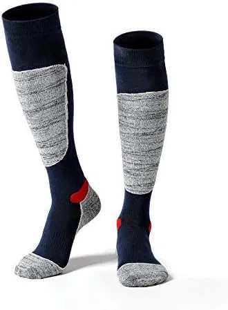 Ski and Snowboard Sock, Knee-High Performance Warm Skiing Socks，Padded Protection, Absorbs Shock, Ventilation Channels
