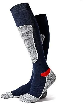 Ski and Snowboard Sock, Knee-High Performance Warm Skiing Socks，Padded Protection, Absorbs Shock, Ventilation Channels