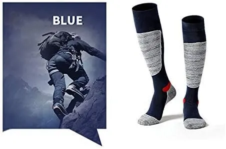 Ski and Snowboard Sock, Knee-High Performance Warm Skiing Socks，Padded Protection, Absorbs Shock, Ventilation Channels