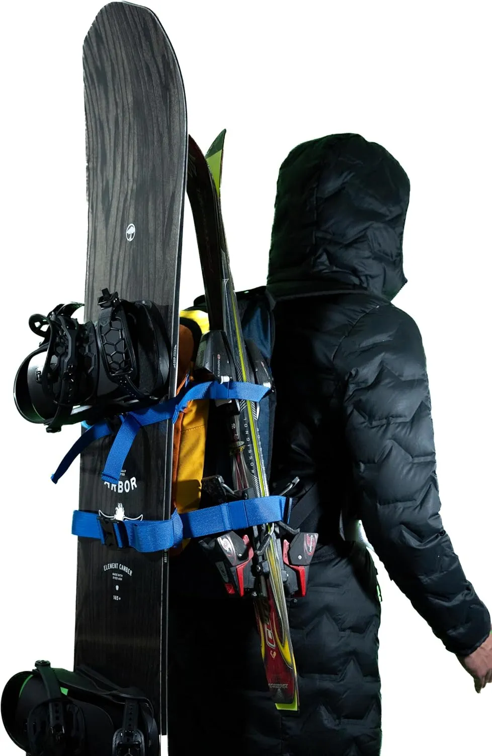 Ski Squad Quad: Multi Ski/Snowboard Carrying Backpack (First Tracks) 5 Year Warranty. Ski Backpack, Family Ski Backpack, Snowboard Backpack, Ski Carrier Strap, Ski Essentials, Double Ski Bag