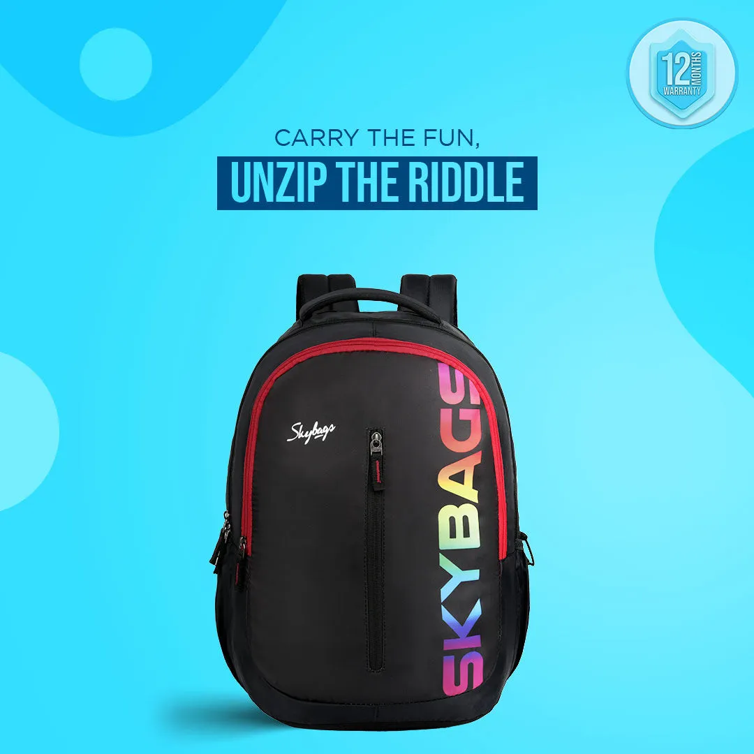 Skybags New Neon 23-08  School BP (H) Black