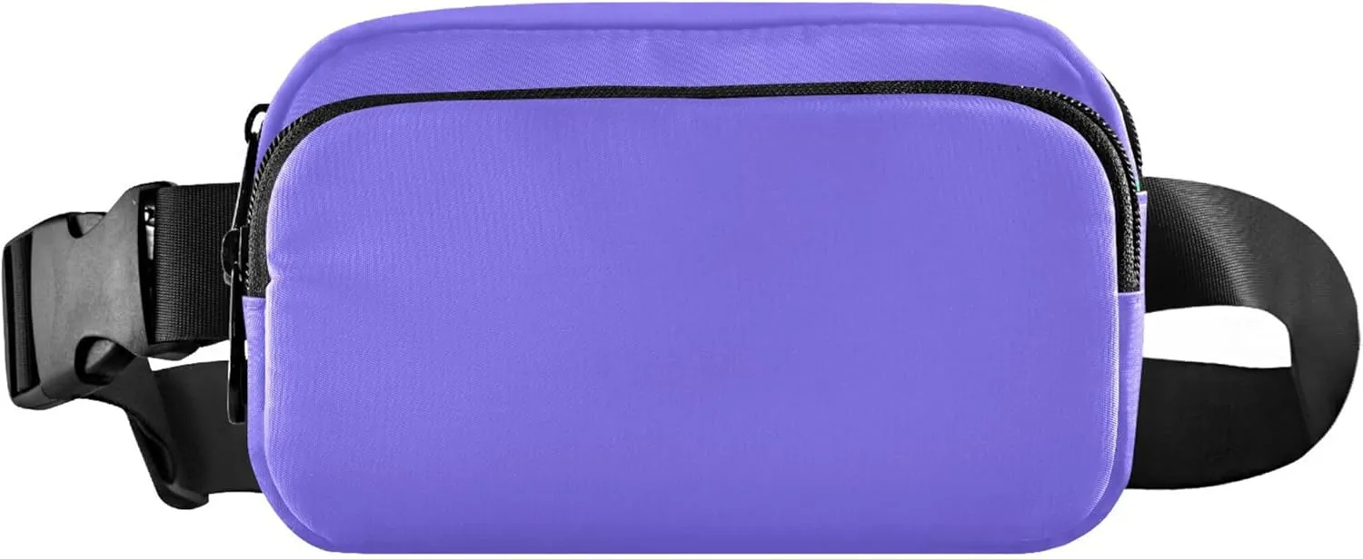 Slate Blue Fanny Belt Bag Waist Packs Crossbody Bags Bum Bag for Running Hiking Travel Workout Adjustable Strap for Women Men