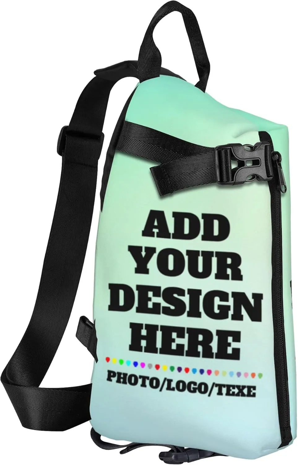 Sling Bag Custom bag Personalized Shoulder Daypacks Crossbody Bags Optional Color Add Your Name Logo Text or Image Here