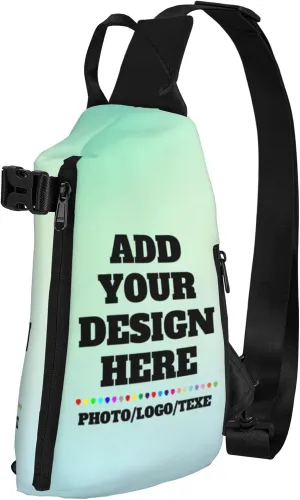 Sling Bag Custom bag Personalized Shoulder Daypacks Crossbody Bags Optional Color Add Your Name Logo Text or Image Here