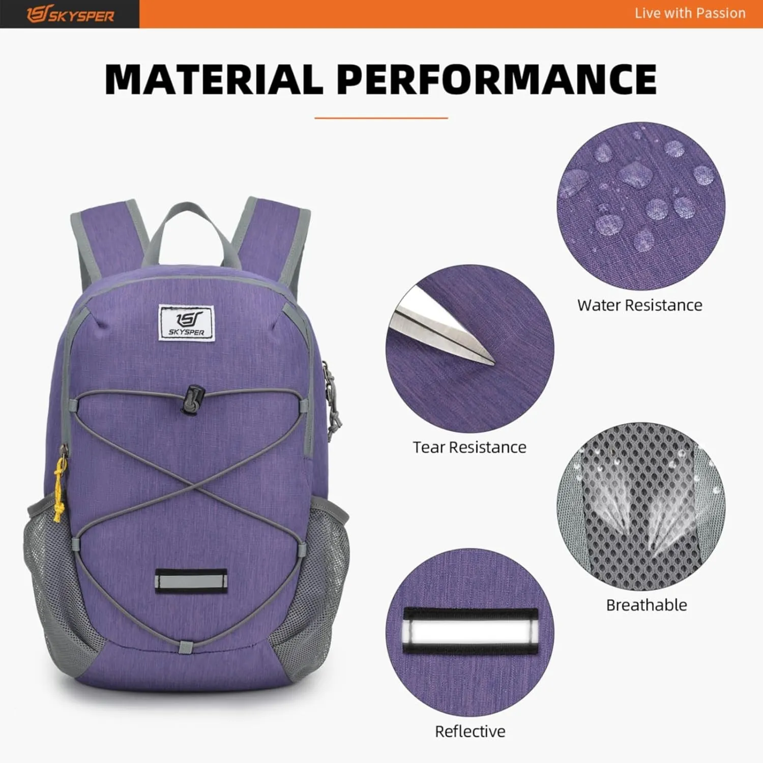 Small Hiking Backpack -12L Lightweight Packable Daypack for Travel Foldable Tear Resistant Backpacks for Women Men