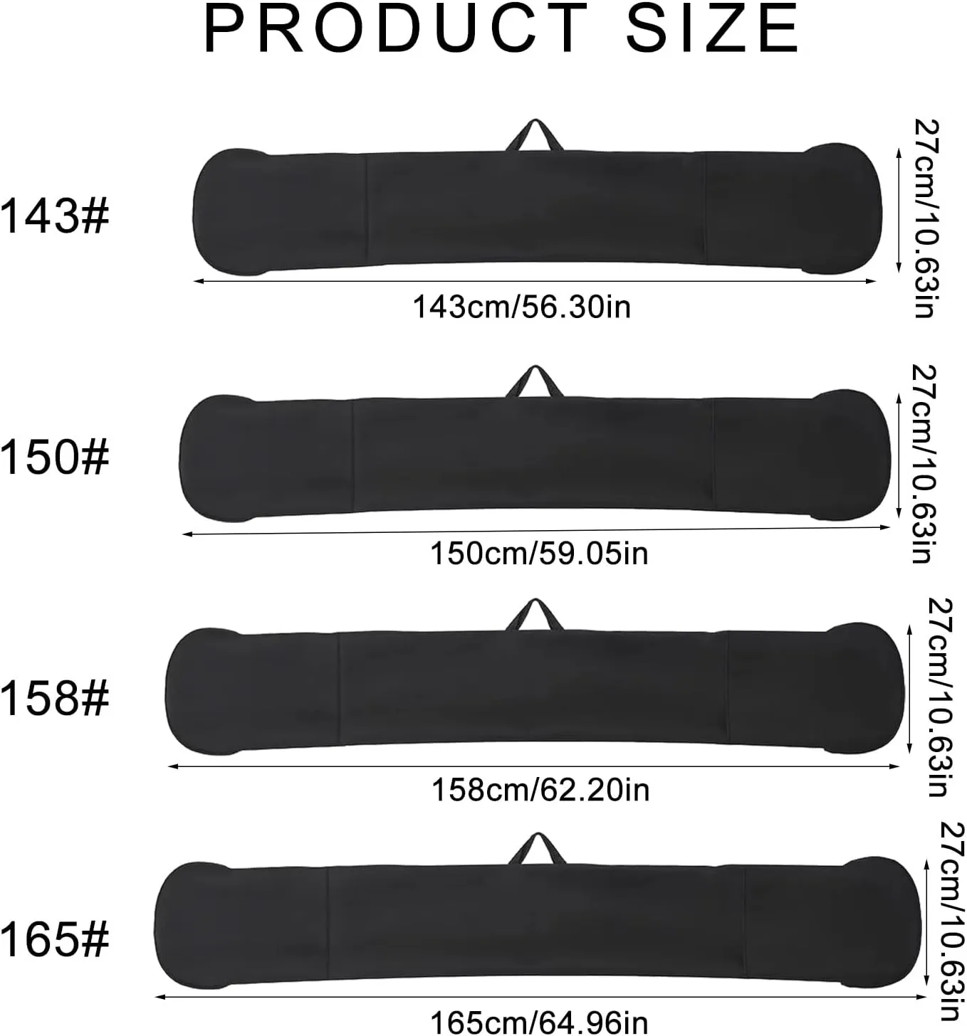 Snowboard Bag Padded Snowboard Ski Travel Bag with Adjustable Shoulder Strap and Pockets for Store & Transport Snowboard