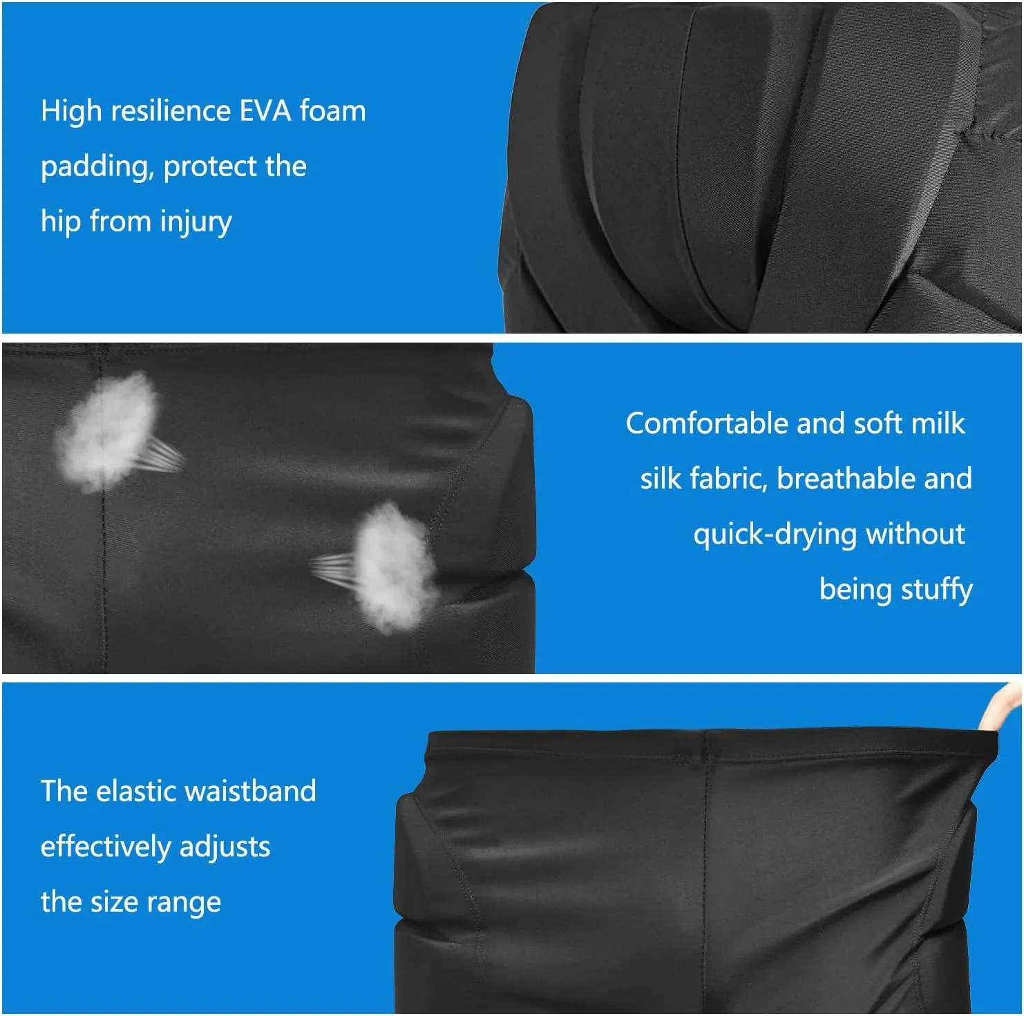 Snowboard Padded Shorts Impact Shorts for Snowboarding, Hip and Butt Pads for Skating, Snowboard Butt Pad for Kids Adult