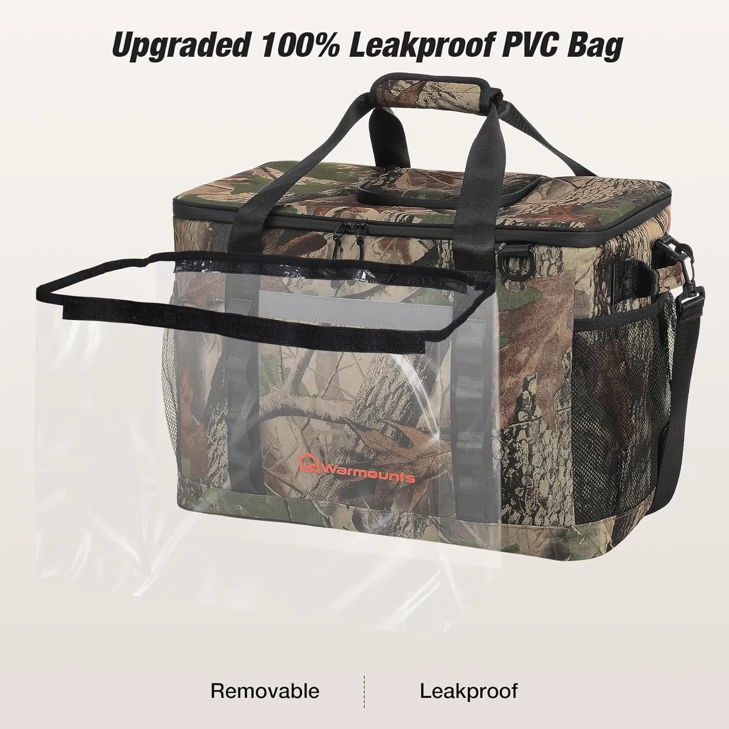 Soft Cooler Bag Insulated Leakproof 48/75 Cans Collapsible w/Insulating Cover&Leakproof PVC Bag, Large Travel Cooler, Soft Sided Coolers for Picnic, Camping, Beach, Trip