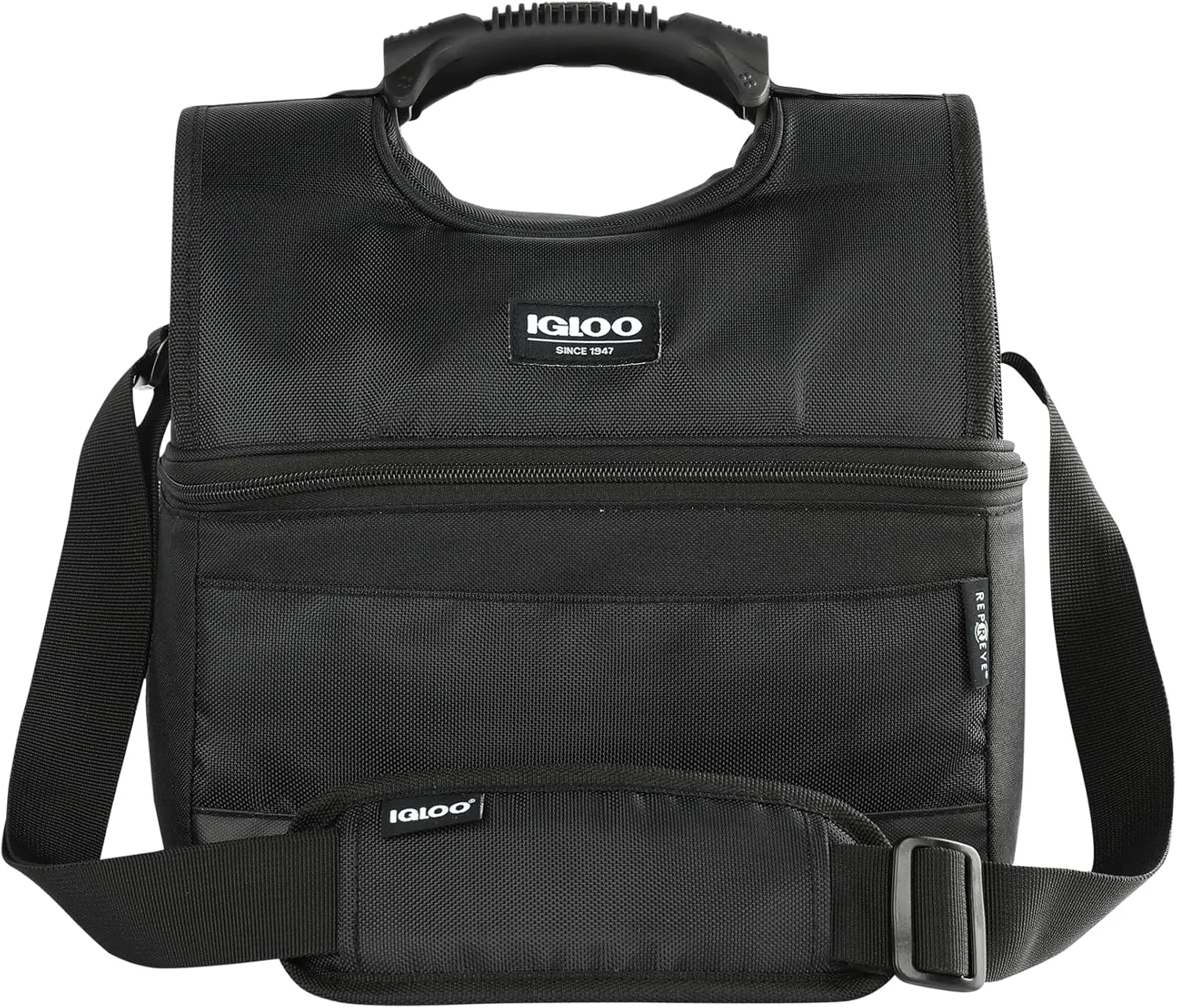 Soft Cooler Gripper Evergreen Eco Lunch Bag, 16-Can Dual Compartment Lunch Cooler, Insulated Lunch Box, Soft Sided Cooler Bag