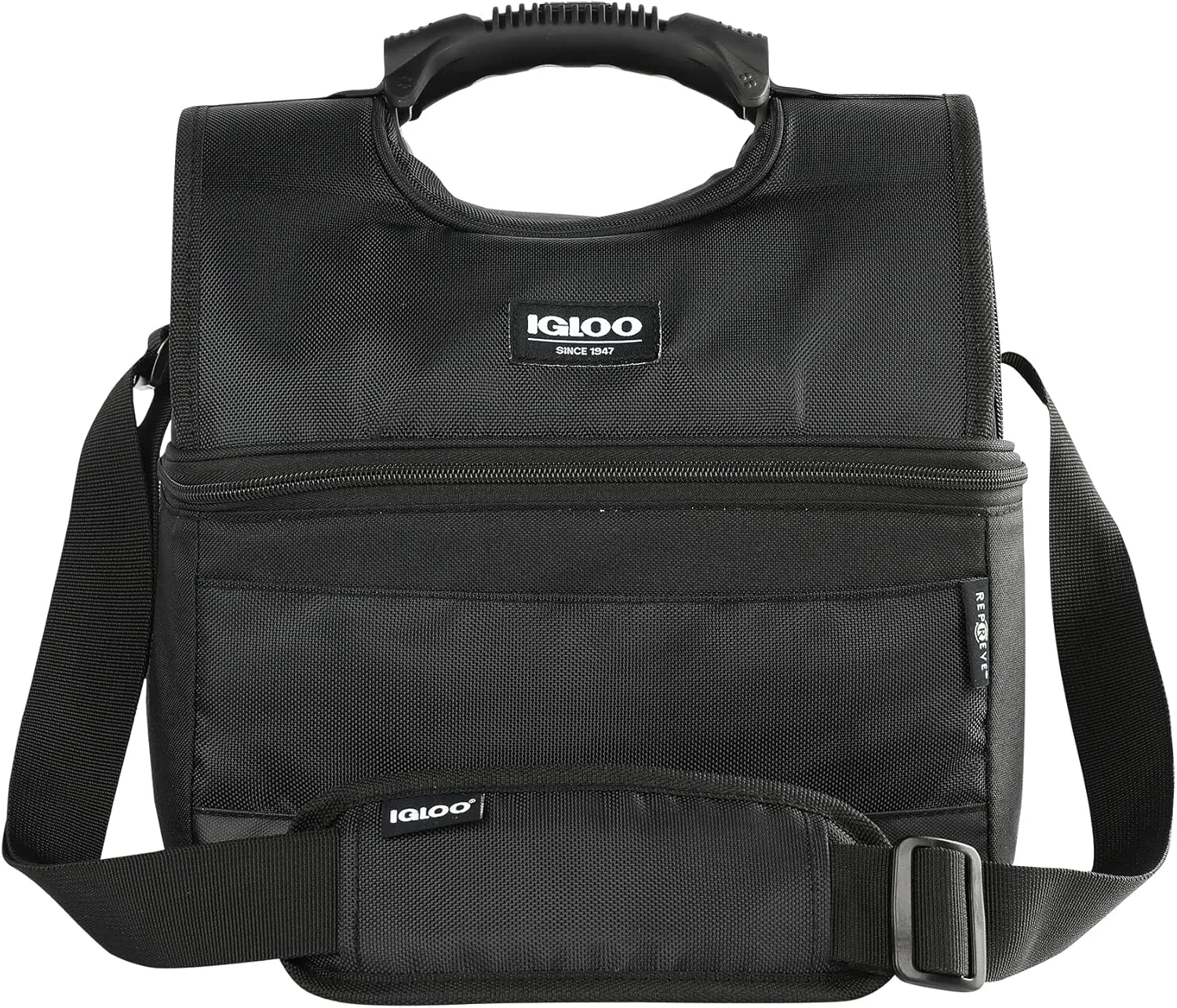 Soft Cooler Gripper Evergreen Eco Lunch Bag, 16-Can Dual Compartment Lunch Cooler, Insulated Lunch Box, Soft Sided Cooler Bag