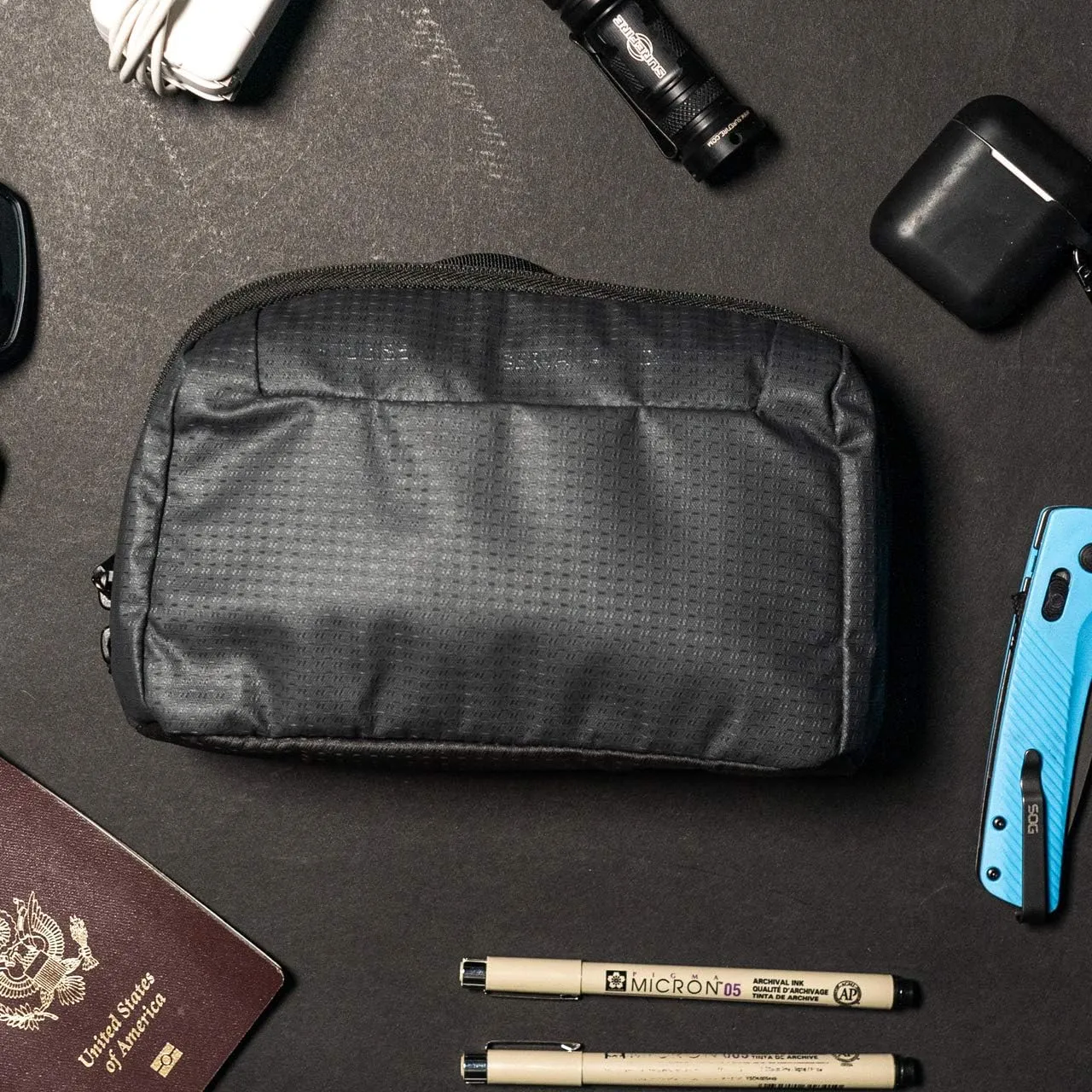 SOG Surrept/02 CS Small Storage Organizer Pouch- Lightweight, Water Resistant Organized Storage for Travel, Camping and