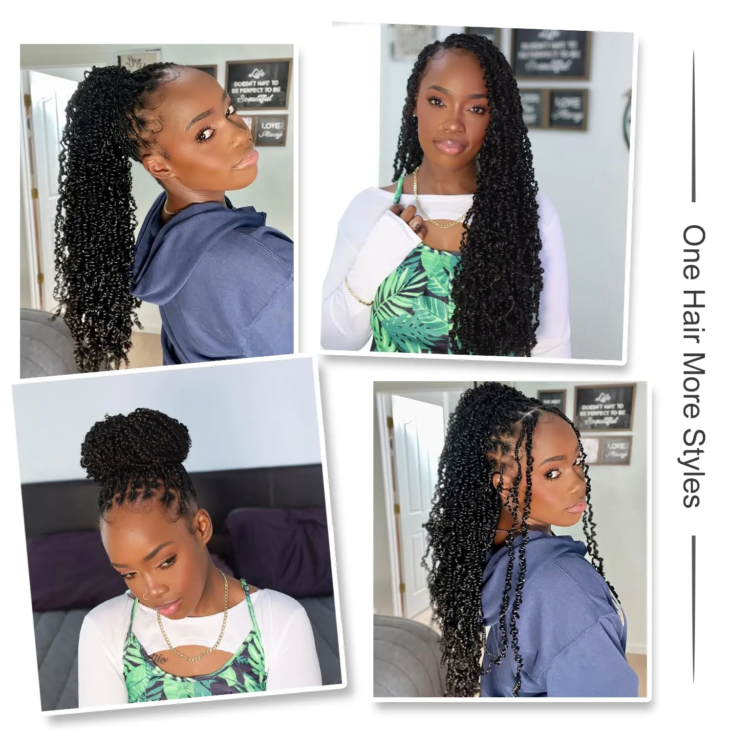 SOKU Mini Passion Twist Crochet Hair 20" - 8 Packs Pre Twisted Senegalese Yanky Twist Crochet Hair Bey-Blonde Pre-looped Synthetic Dreadlocks Bohemian Locs for Black Women