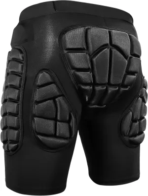 SOURRI 3D Protective Padded Shorts for Snowboard,Skate and Ski, Protection for Hip,Butt and Tailbone