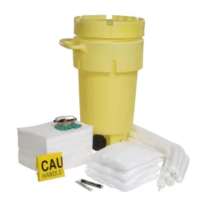 SpillTech Spill Kit,Wheeled Drum,Oil-Based Liquids, Yellow