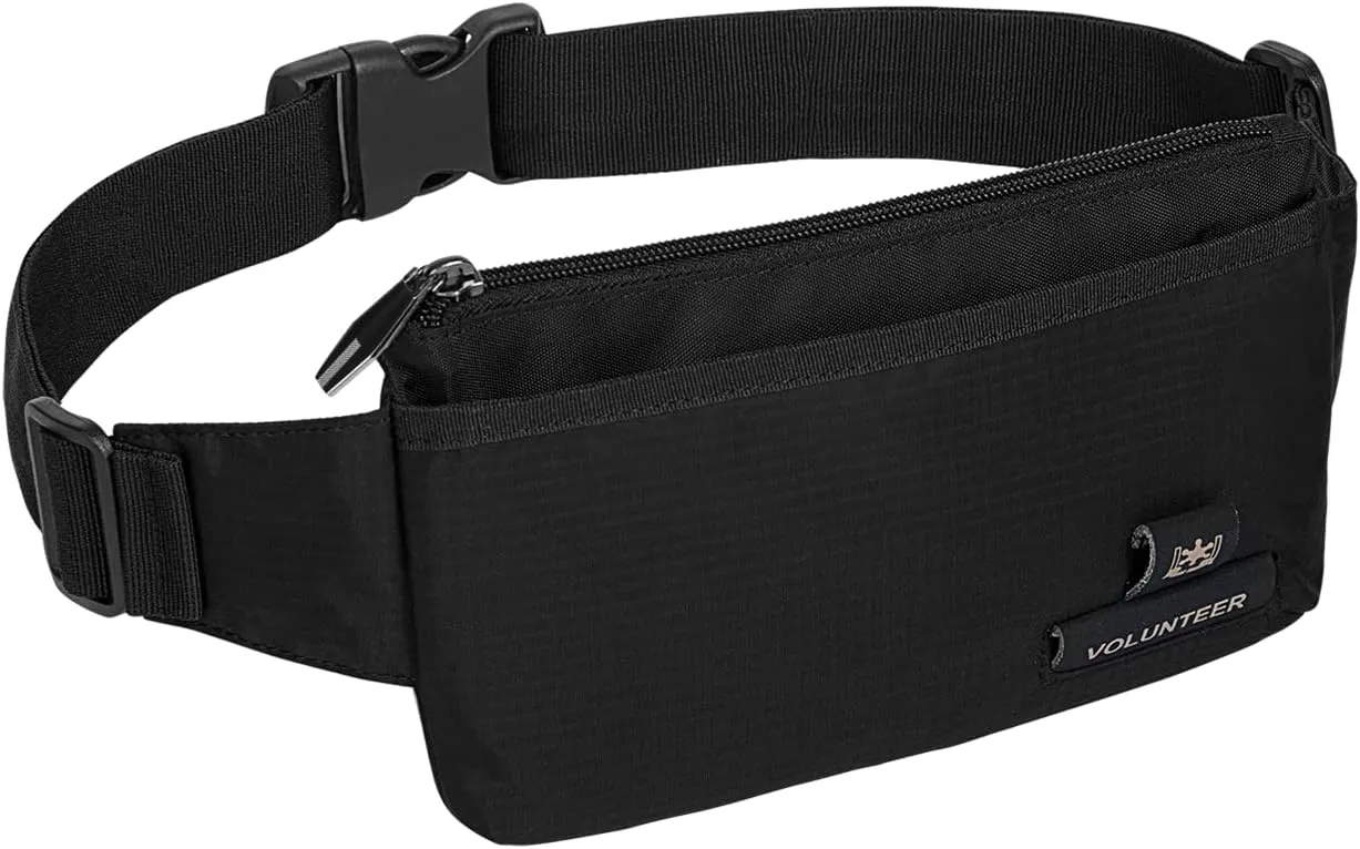 Sport Fanny Pack, Men Women Running Waist Pack Bag, Lightweight Bum Bag, Jogging Cycling Hiking Traveling(211 black)