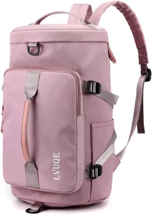 Sport gym bag,duffel bag with shoe compartment foldable training handbag for men and women – sport travel bag overnight weekend shoulder weight dry bag -Waterproof Dry Wet Separated Gym Bags