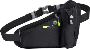 Sports Hydration Belt Bag Running Belt Waist Pack Bum Bag with Bottle Holder for Men Women Running Cycling Hiking Walking, Black