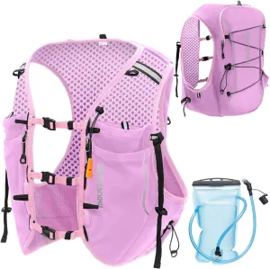 sportsnew Running Vest for Women Men, Lightweight 10L Hydration Backpack with Waterproof Phone Pocket, Breathable Pack for Hiking Trail Running Cycling Marathon