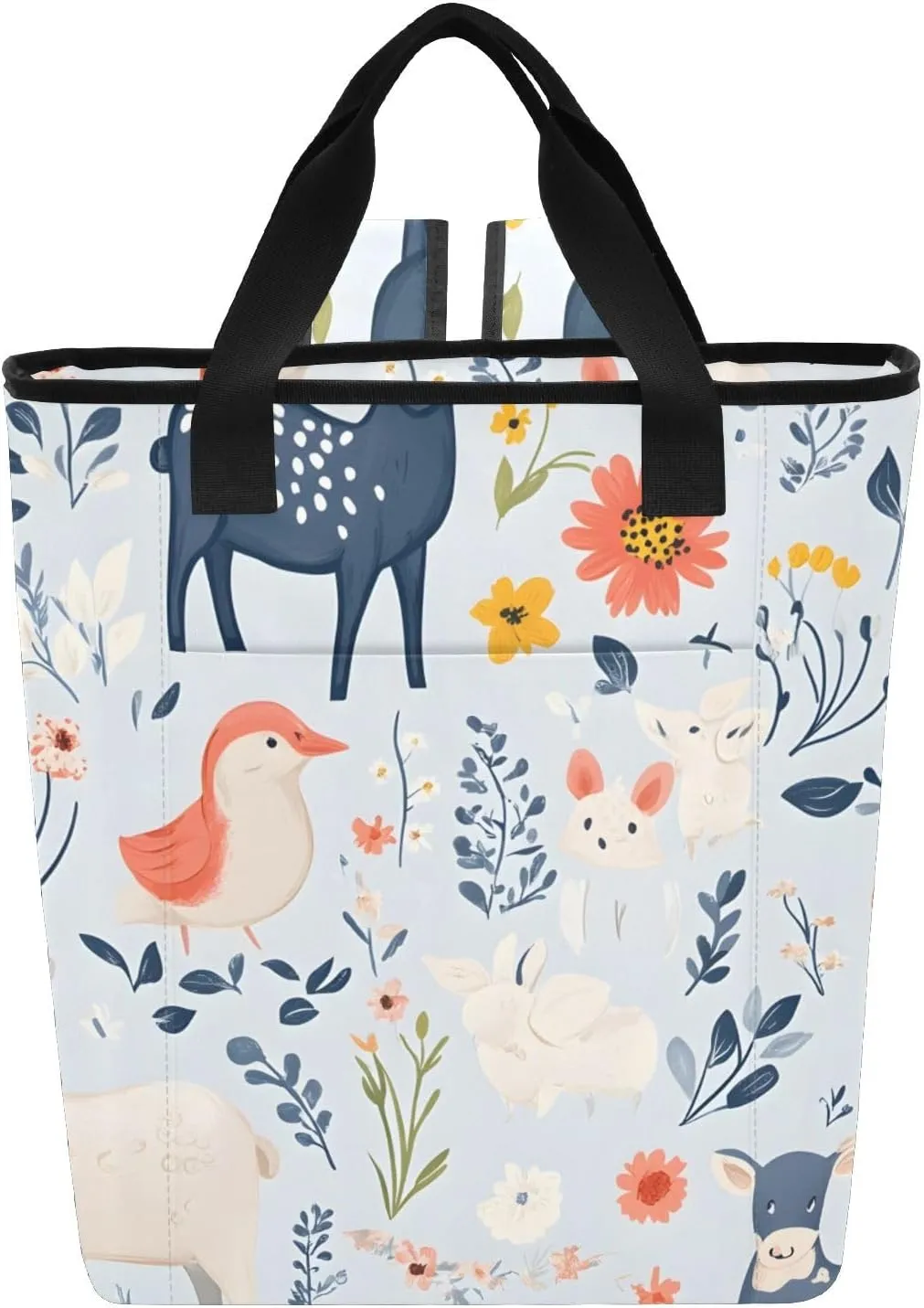 Spring Pasture Insulated Cooler Bag with Ice Pack，Large Capacity Waterproof Thermal Lunch Bag，Reusable Cooler Bags for Picnic, Travel