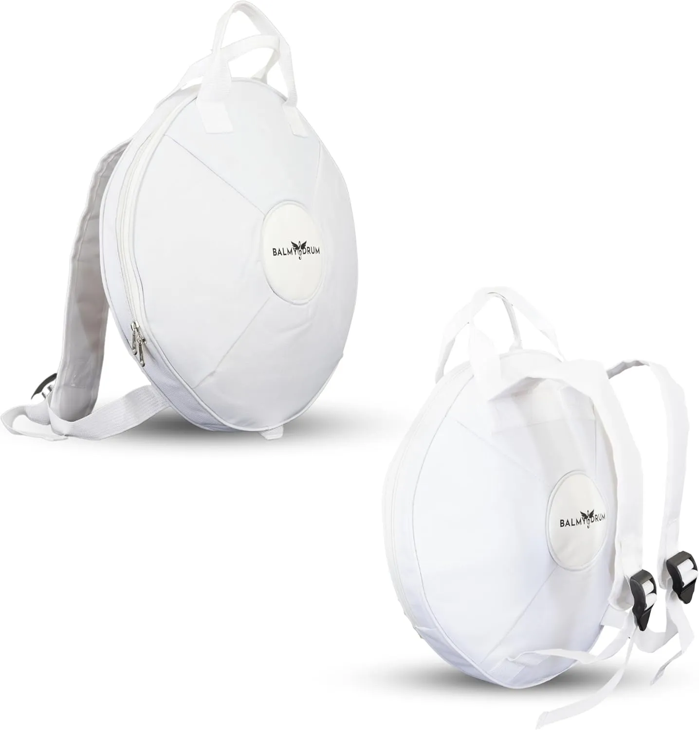Steel Tongue Drum Bags, Padded Carrier Bags for Percussion Instrument Handpan Drum Carry Bag with Shoulder Strap (White-14in)