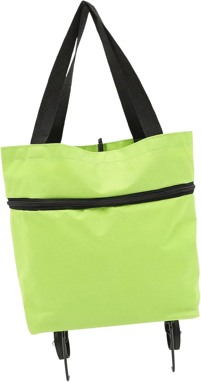 Storage Bag with Wheels Carts Travel Tote Bag ing Shopping Cart Foldable Shopping Cart Seat Collapsible