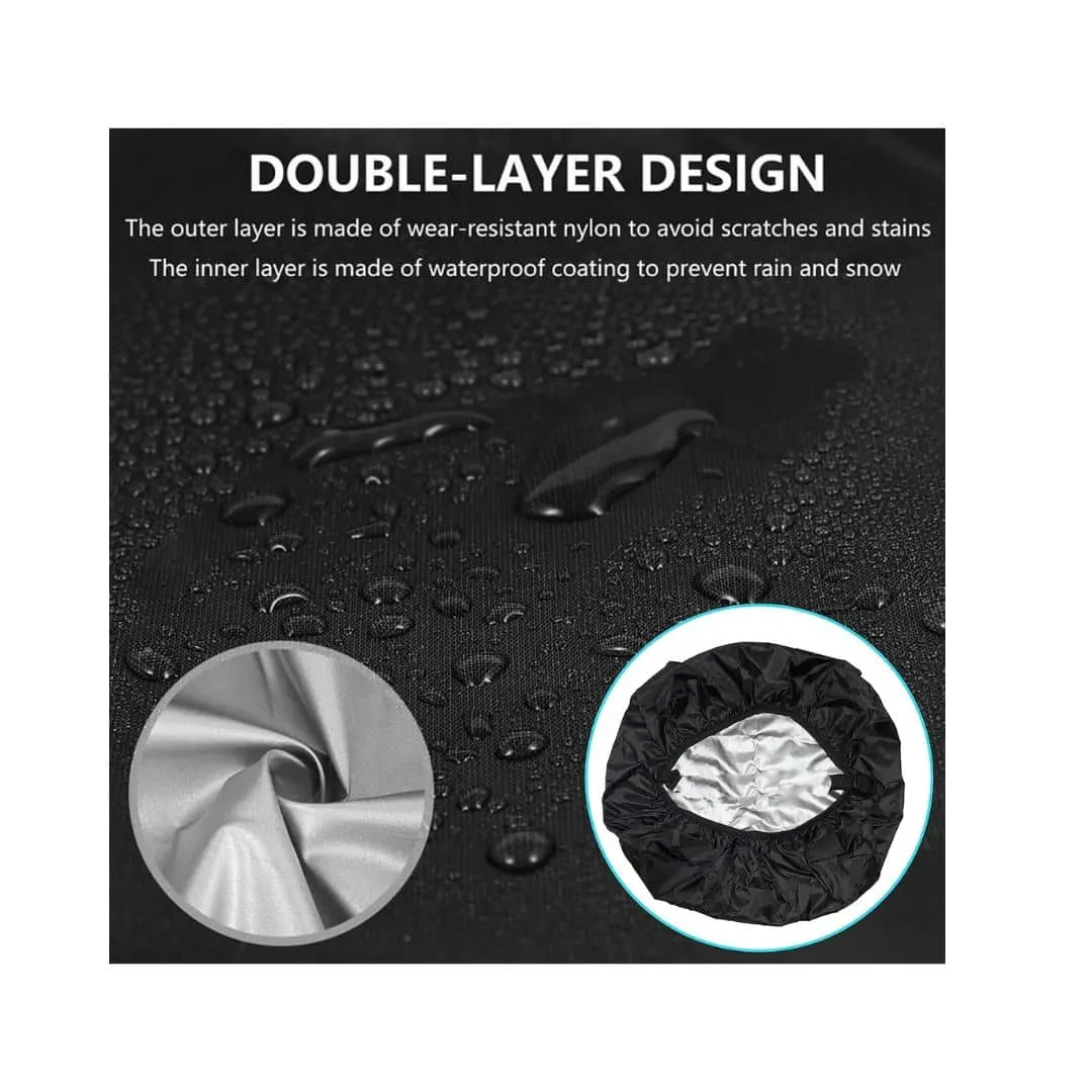 Storite 2 Pack Dust & Rain Cover For Standard Backpack With Pouch (30L-35L,Black)