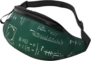 Stylish 3d Math Formula Bumbags Waist Fanny Pack For Women Ladies Men Lightweight Bum Bag With Zip Pockets Adjustable Belt For Dog Walking Running Cycling Hiking Outdoor Sport