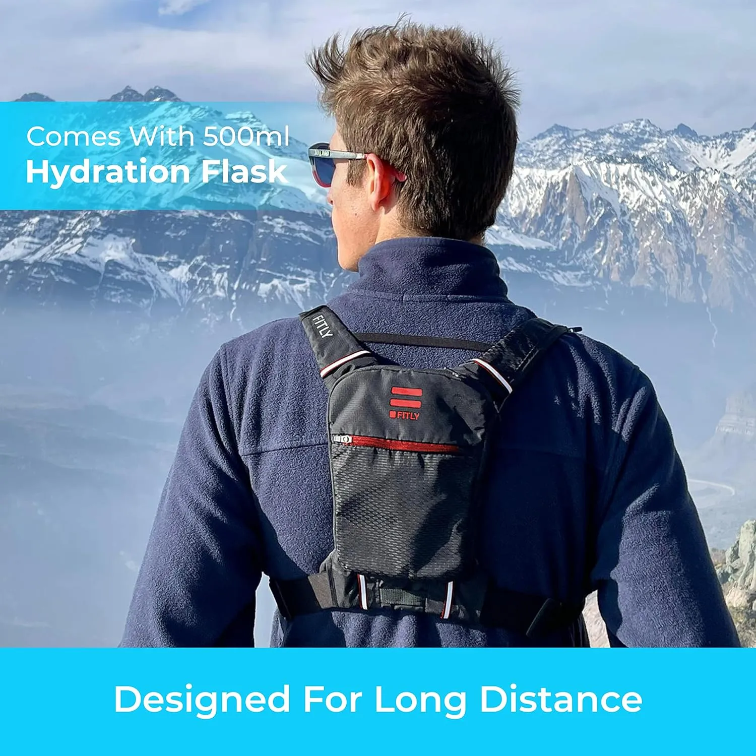 Sub90 Running Hydration Vest - Lightweight Running Pack for Men & Women with Phone Holder, Storage, Thoracic Belt - Water Pack - Carry Personal Items While Running - Red