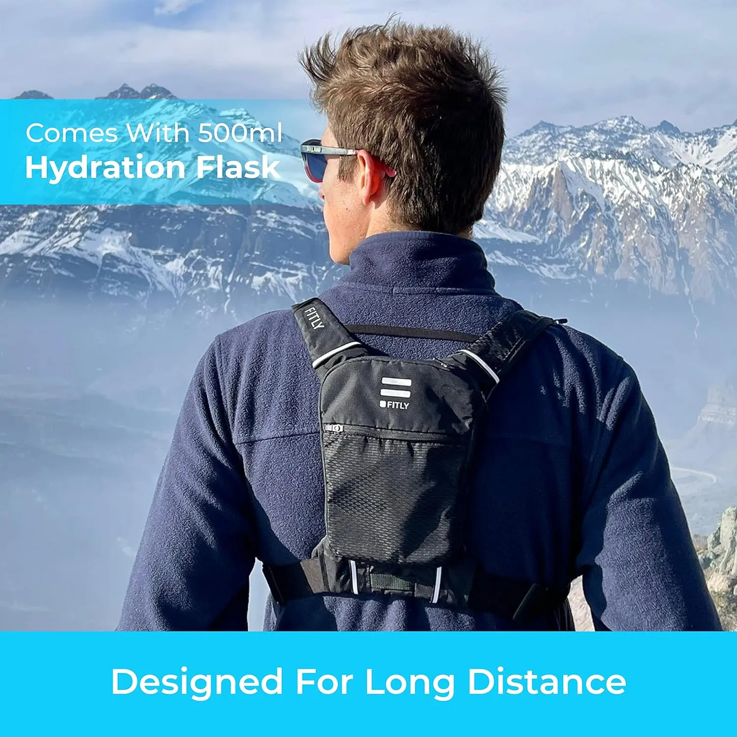 Sub90 Running Hydration Vest - Running Pack with Phone Holder, Storage, Thoracic Belt - Unisex Running Vest - Carry Personal Items - Lightweight Hydration Backpack (Black, XS-S)