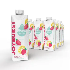 Sugar Free Electrolyte Water, Zero Calorie Hydration Drink, Refresh, Hydrate & Recover, Electrolytes Vitamin B's   Focus, Comes in Eco-friendly Tetra Pak® packages (Strawberry-lemonade, 12 Packs)