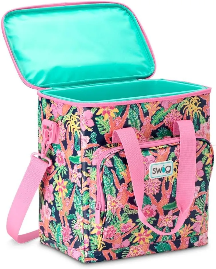 Swig Life Triple Insulated Cooler Bag with Zipper, Large Travel Cooler Bag Holds 16-24 Cans, or 6 Wine Bottles, Insulated