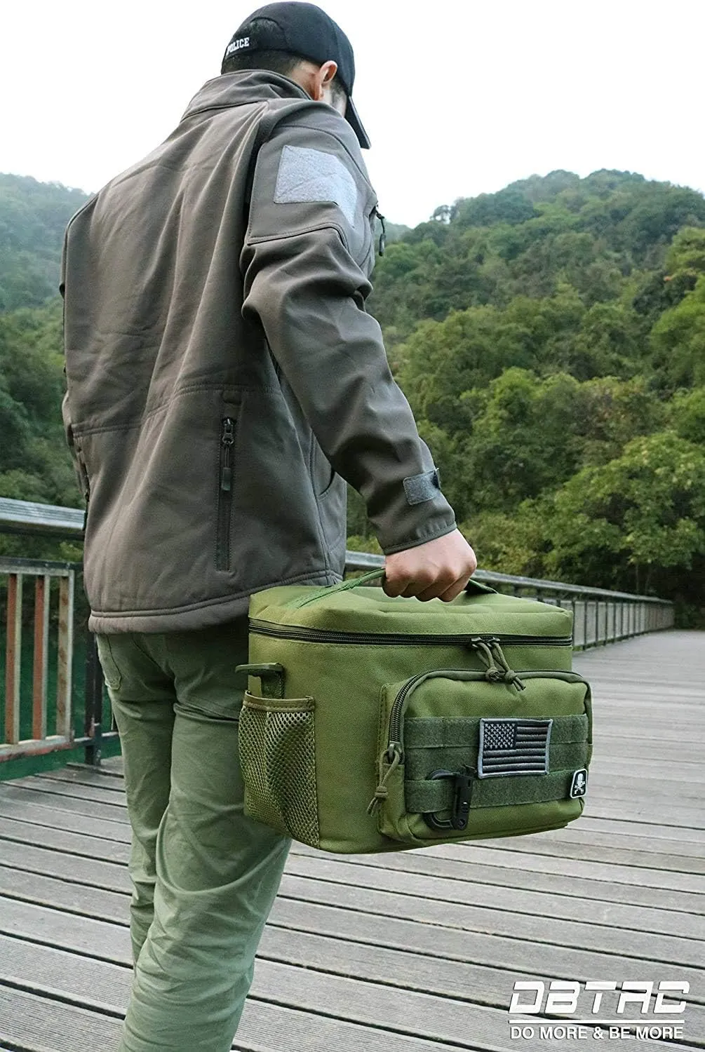 Tactical Lunch Bag for Men Women, 12 Cans Insulated Lunch Box for Adult | 9L Leakproof Lunch Cooler Tote for Work Office Outdoor Travel | Soft Easy To Clean Liner x2, OD Green