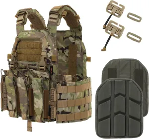Tactical Molle Vest for Men Adjustable for Adult Airsoft Vest Military Training Hunting and Gaming