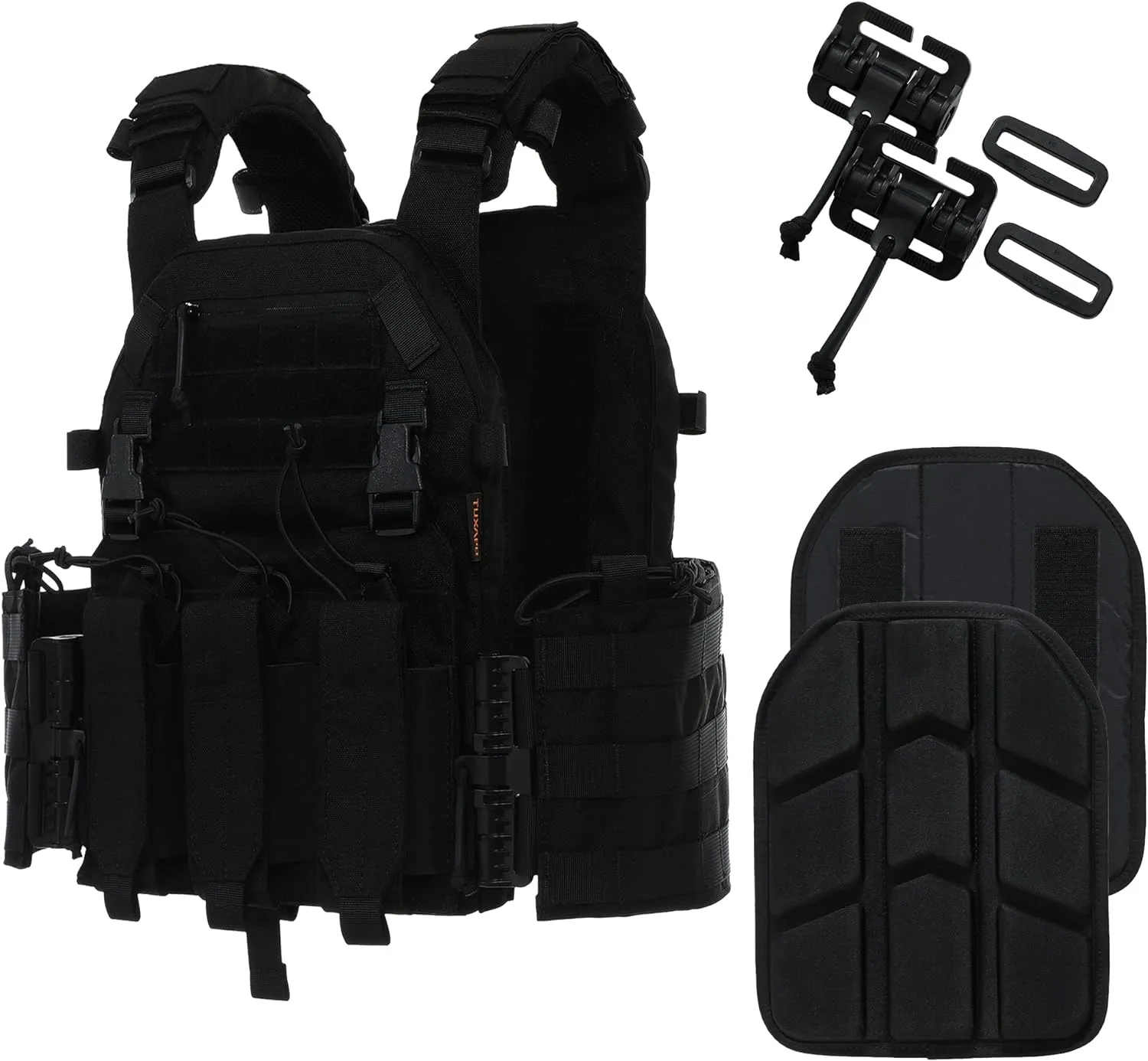 Tactical Molle Vest for Men Adjustable for Adult Airsoft Vest Military Training Hunting and Gaming