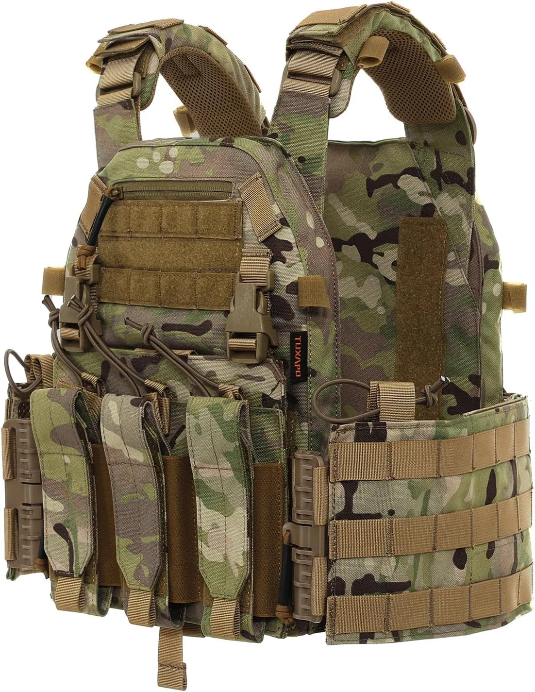 Tactical Molle Vest for Men Adjustable for Adult Airsoft Vest Military Training Hunting and Gaming