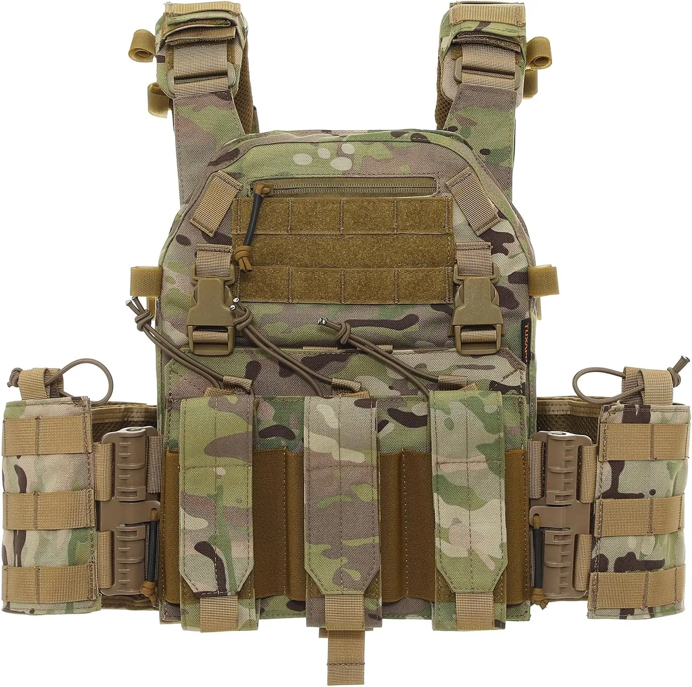 Tactical Molle Vest for Men Adjustable for Adult Airsoft Vest Military Training Hunting and Gaming