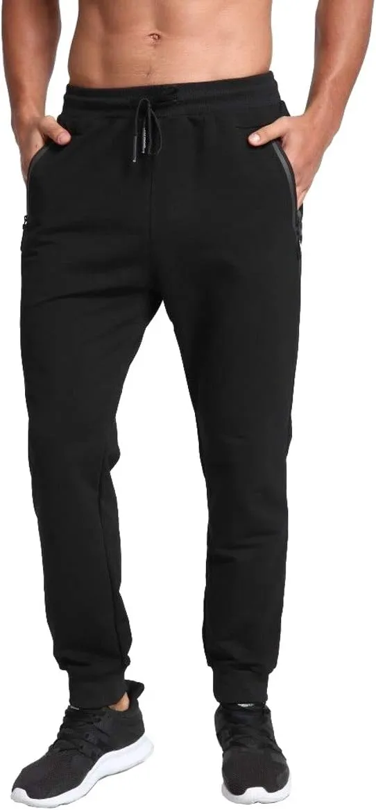Tansozer Men's Lightweight Joggers Casual Slim Sweatpants Track Pants with Zipper Pockets